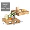 Vintiquewise Rustic Wooden Pallet Display Stand Natural Wood Riser for Home Decor Table Centerpiece Candle or Dessert Holders Plant Pot DIY Craft Party Accents and Event Presentation